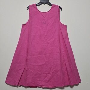 Gibson Latimer Women's Dress XL Pink Sleeveless Kaftan Pocket Crew Neck New 295
